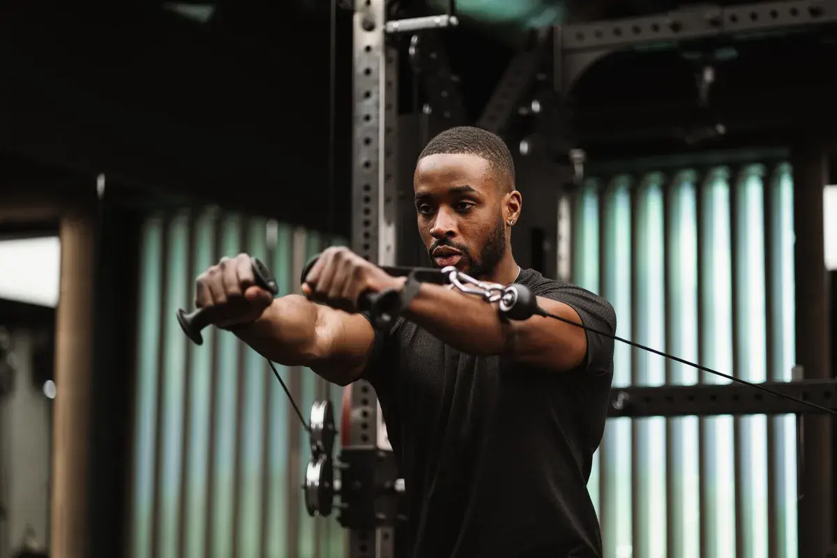 Cable work in the gym